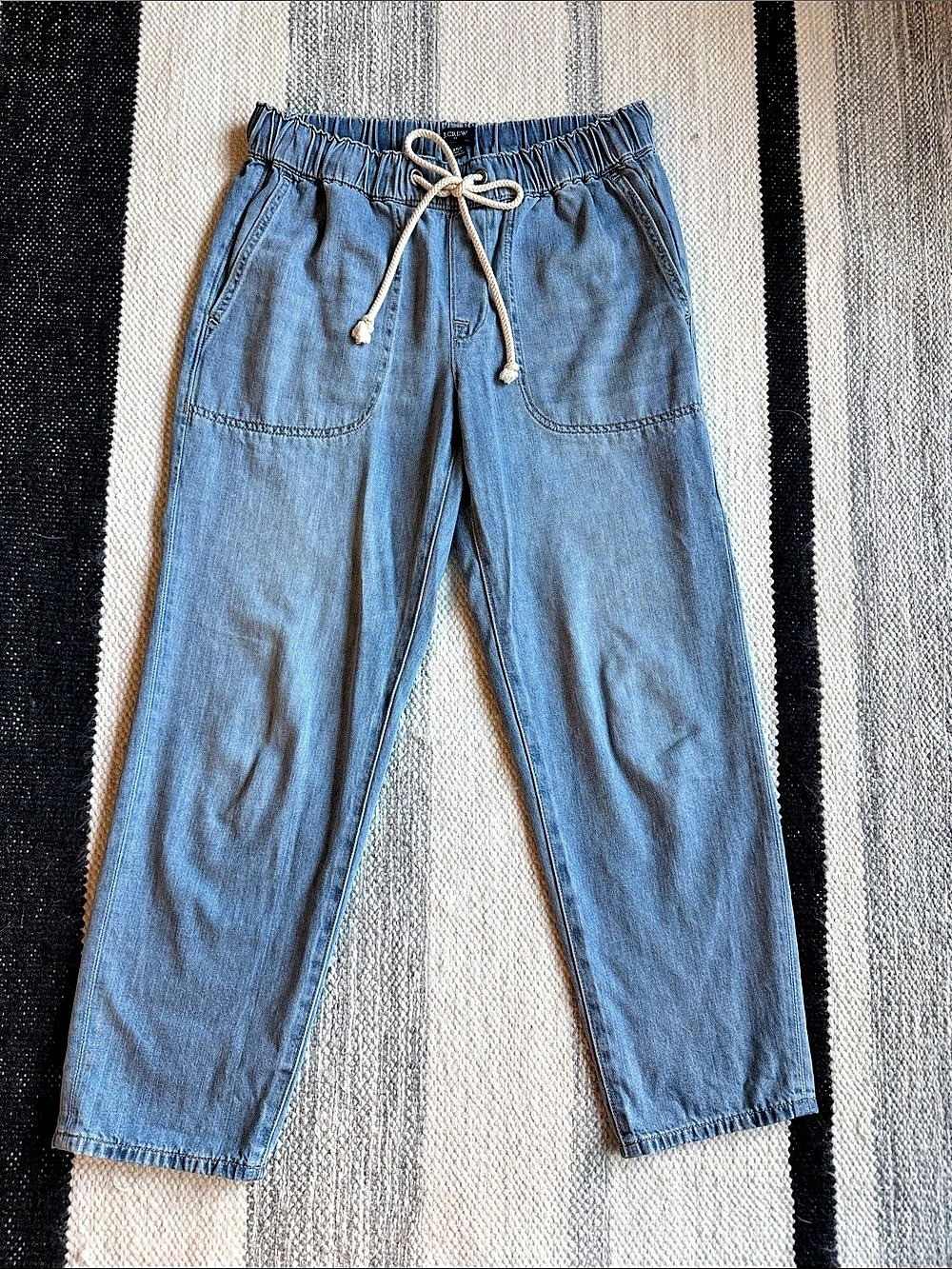 J.Crew Blue Straight Leg Pants Waist 25P Like New